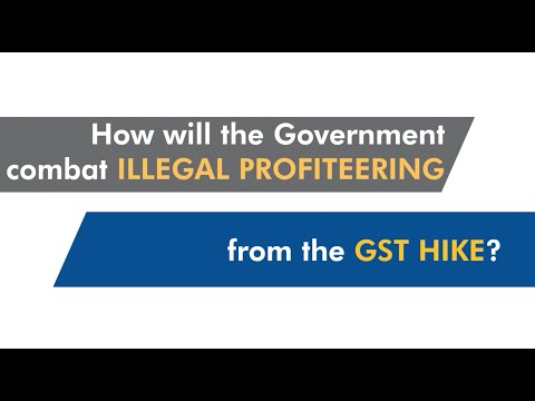 How will the Government combat illegal profiteering from the GST hike?