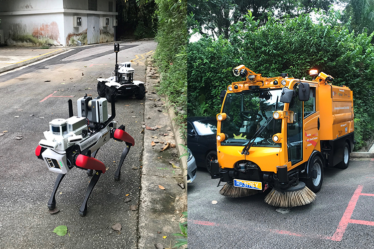 Autonomous robots and environmental service vehicle (GovTech)